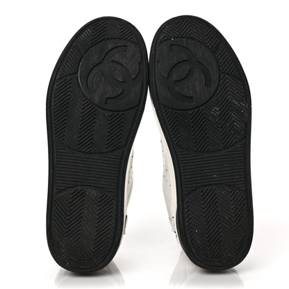 Chanel Calfskin Womens Logo Sneakers 36 Black White 6 of 15