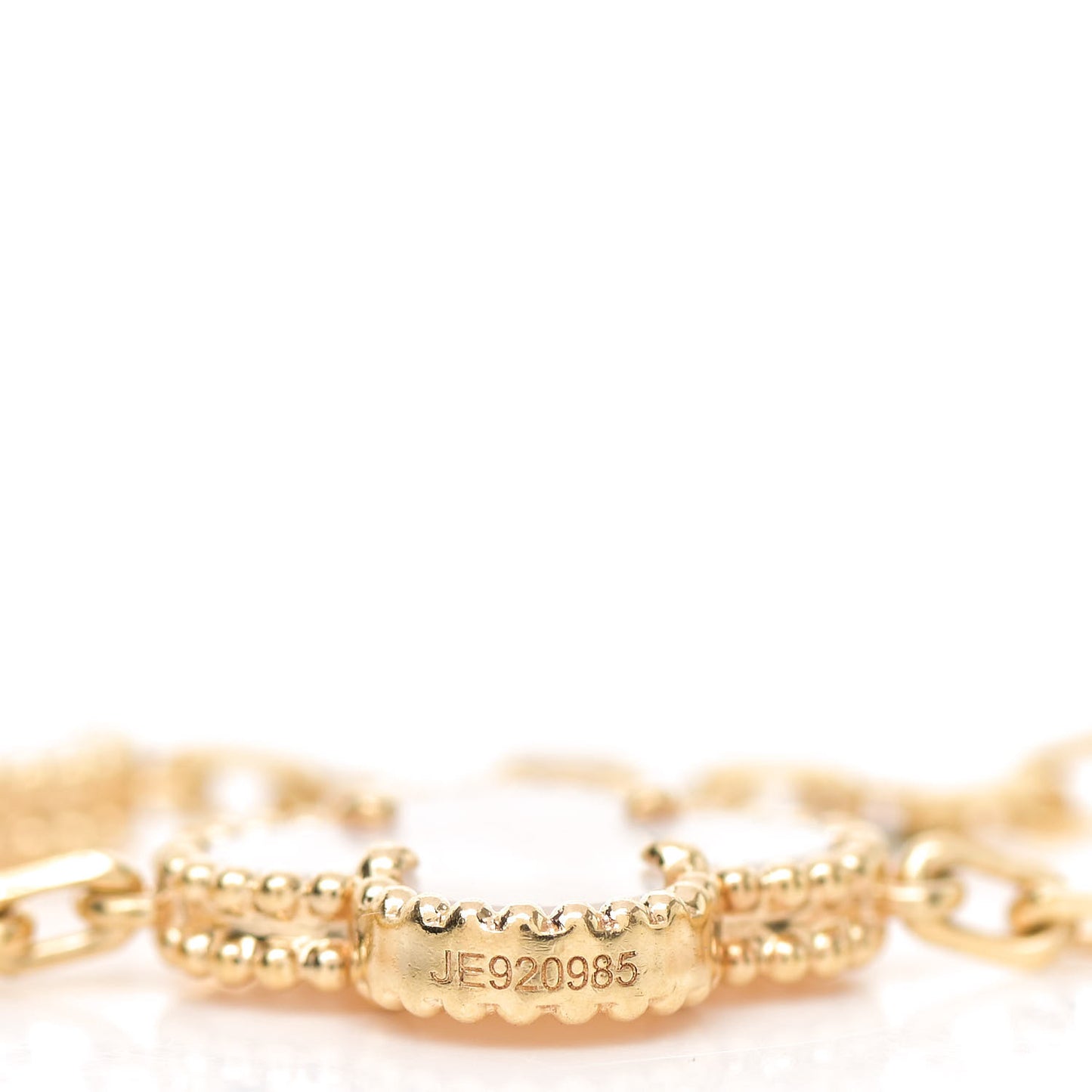 18K Yellow Gold Mother of Pearl 5 Motifs Vintage Alhambra Bracelet