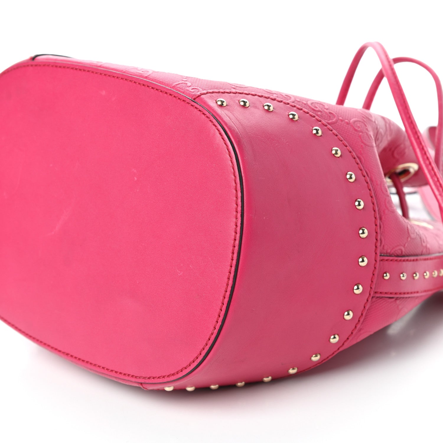 Gucci Hilary Lux GG Monogram Studded Small Bucket Bag Blossom 9 of 9