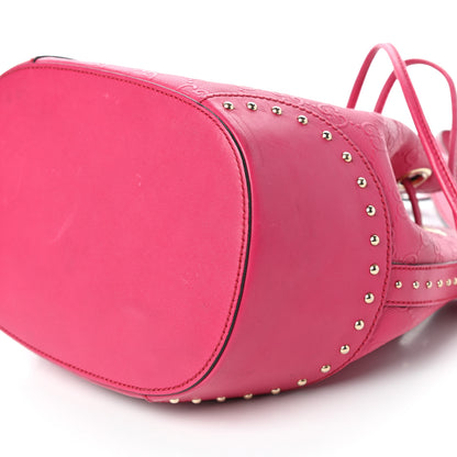 Gucci Hilary Lux GG Monogram Studded Small Bucket Bag Blossom 9 of 9
