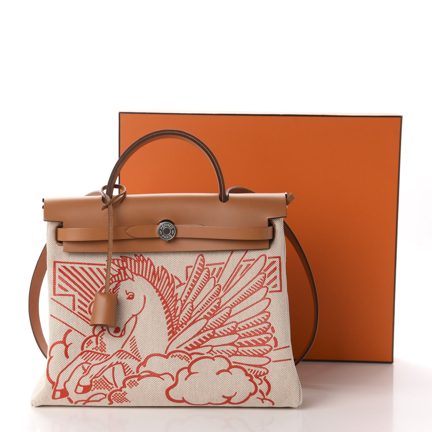 Vache Hunter Toile Pegase Pop Herbag Zip Retourne 31 PM Capucine Ecru