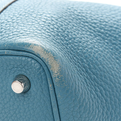 Hermes Taurillon Clemence Picotin Lock 18 PM Blue Jean 7 of 14