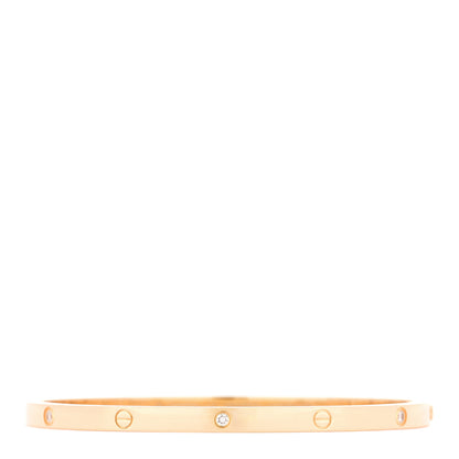 Cartier 18K Yellow Gold 6 Diamond Small LOVE Bracelet 17 1 of 5