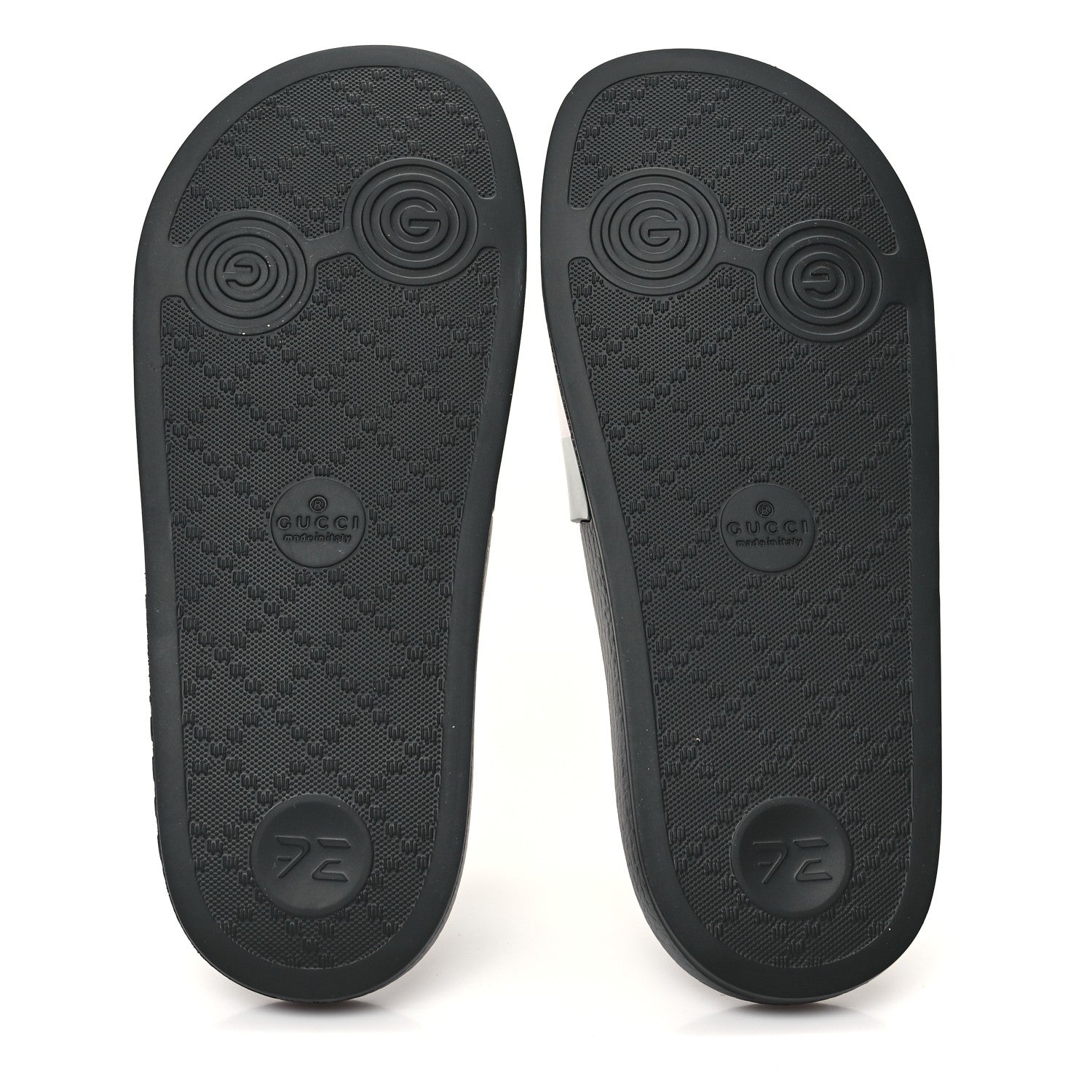 Gucci X PALACE Rubber Mens Slide Sandals 8 Black Green Red 6 of 9
