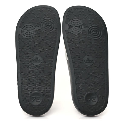 Gucci X PALACE Rubber Mens Slide Sandals 8 Black Green Red 6 of 9