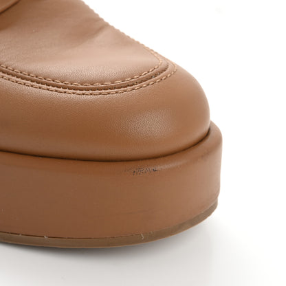 Chanel Calfskin CC Platform Loafers 38 Beige 11 of 15