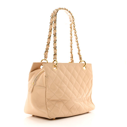 Chanel Caviar Quilted Petit Timeless Tote PTT Beige 3 of 10