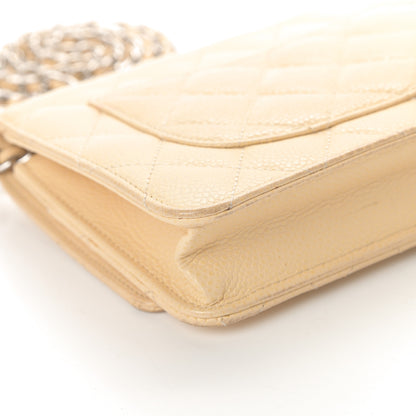 Chanel Caviar Quilted Wallet On Chain WOC Beige 13 of 17