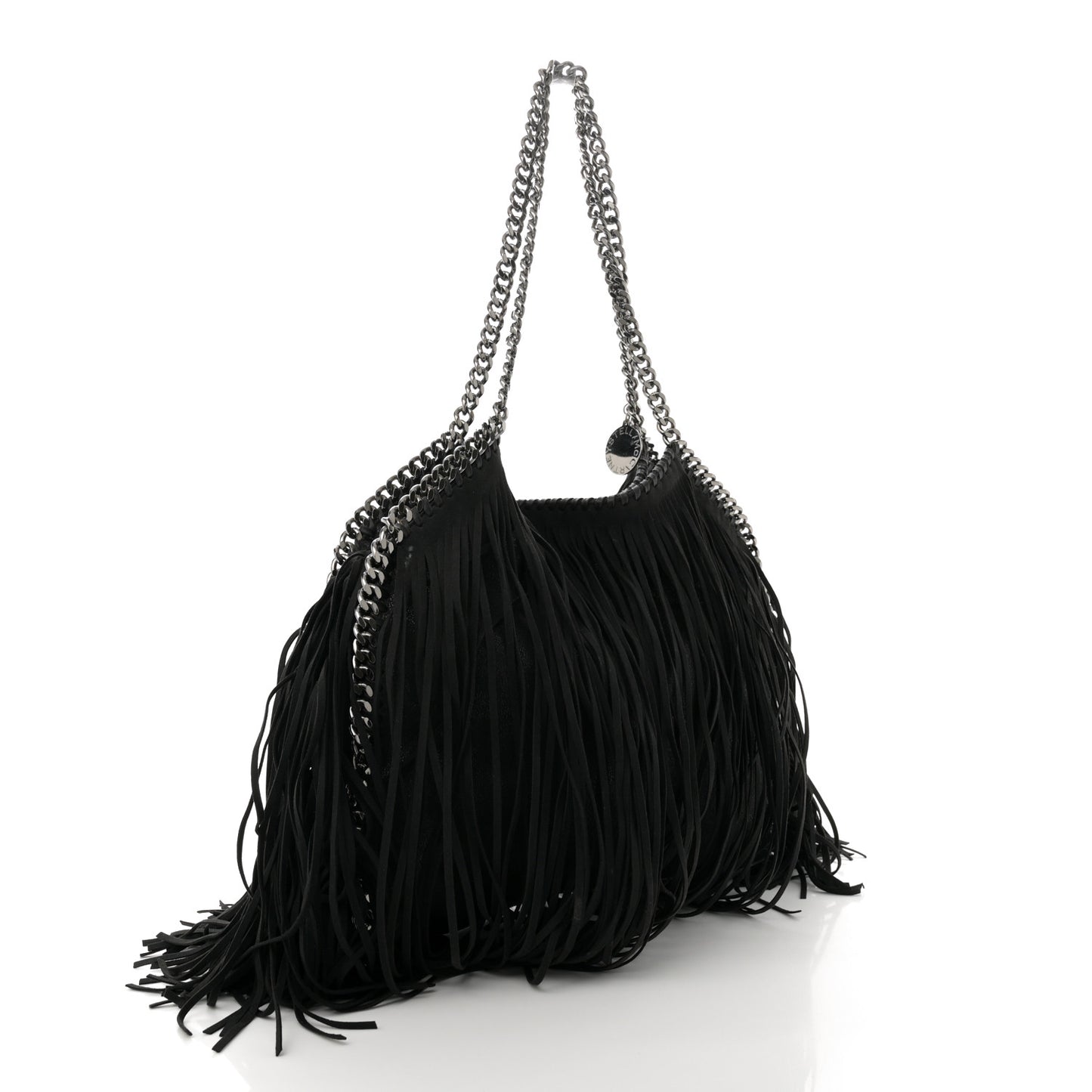 Eco Suede Fringe Falabella Tote Black
