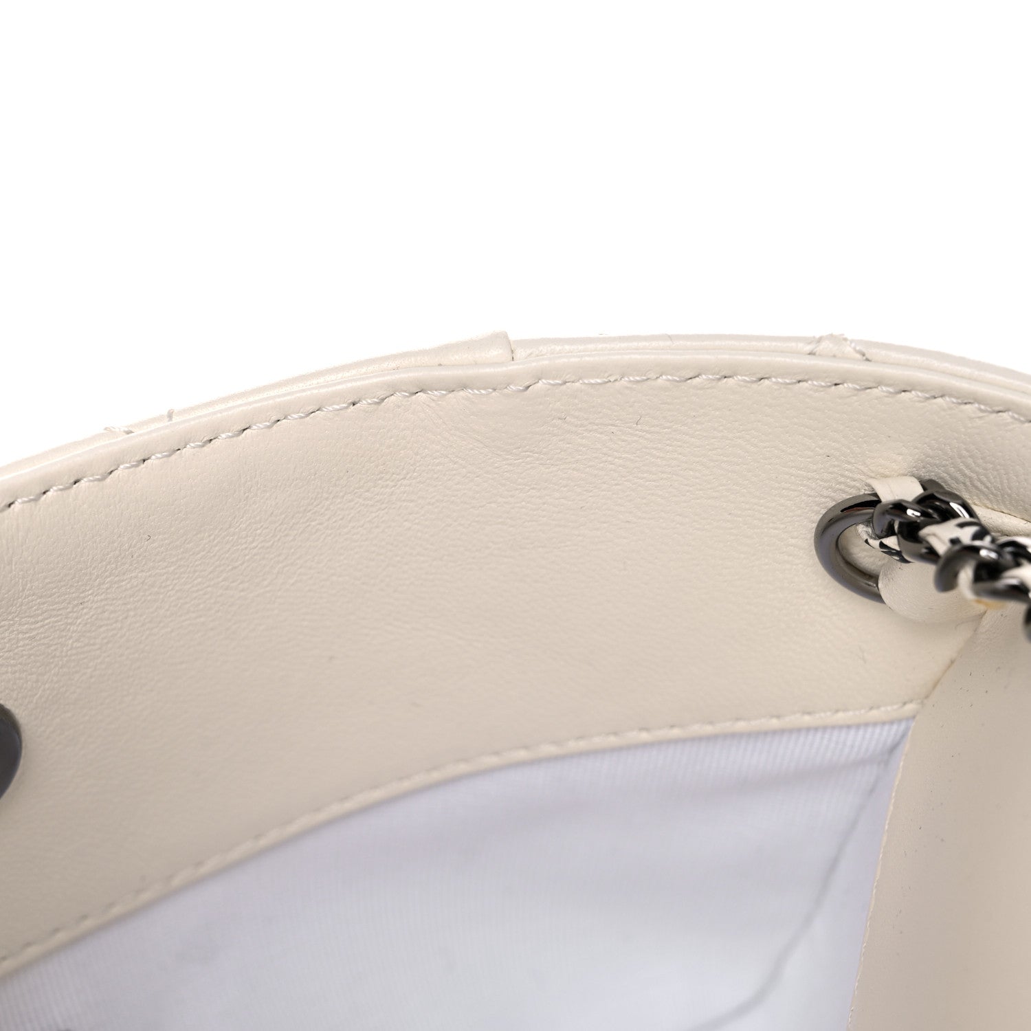 Chanel Printed Lambskin Logo CC Envelope Clutch With Chain White 11 of 13