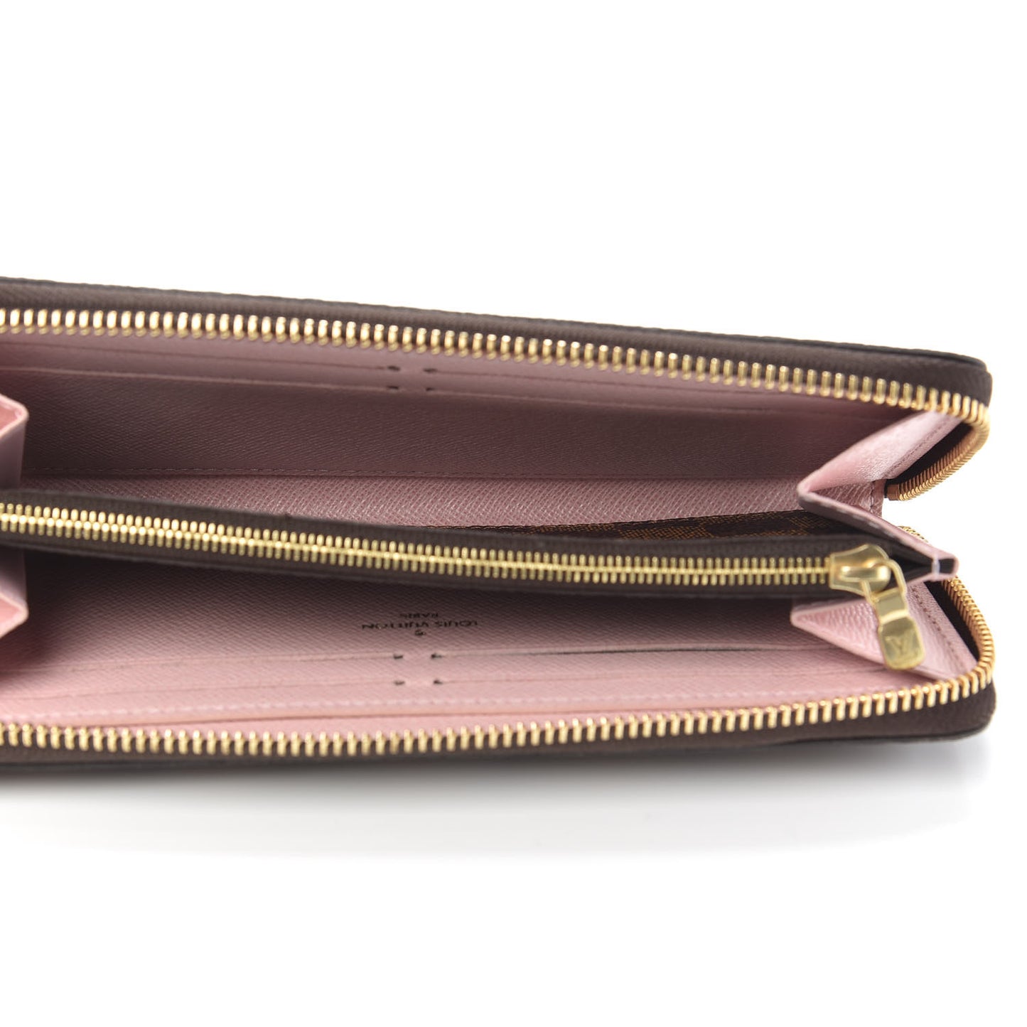 Damier Ebene Clemence Wallet Rose Ballerine