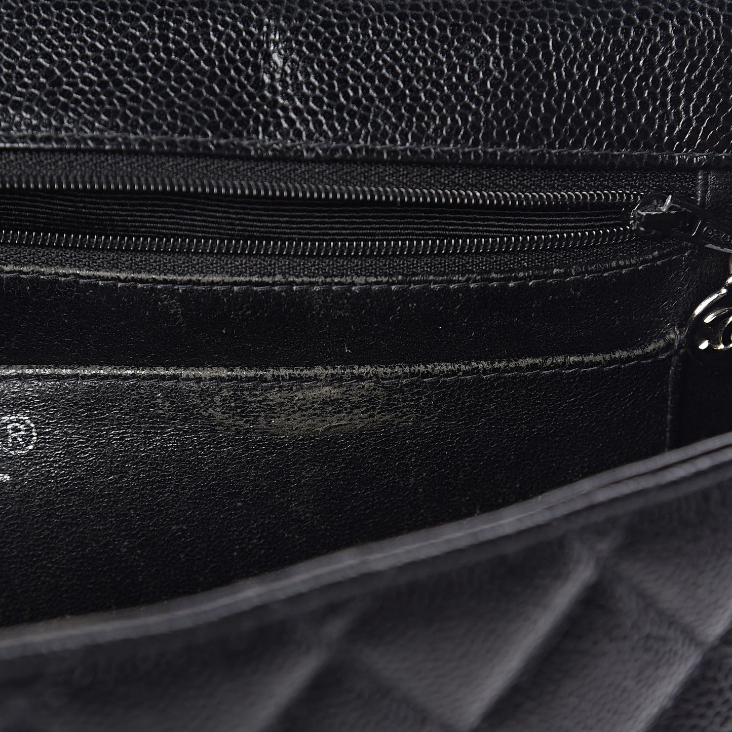 Caviar Jumbo Single Flap Black