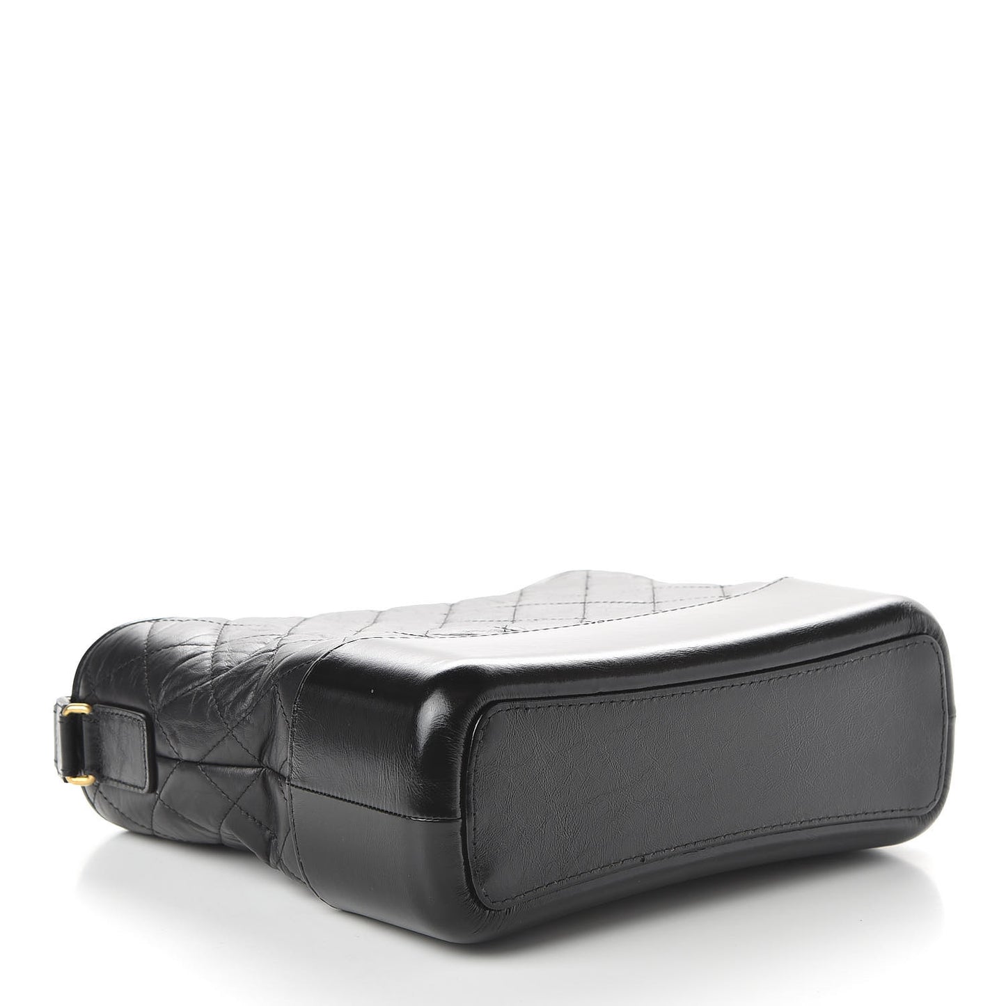 Aged Calfskin Quilted Medium Gabrielle Hobo Black