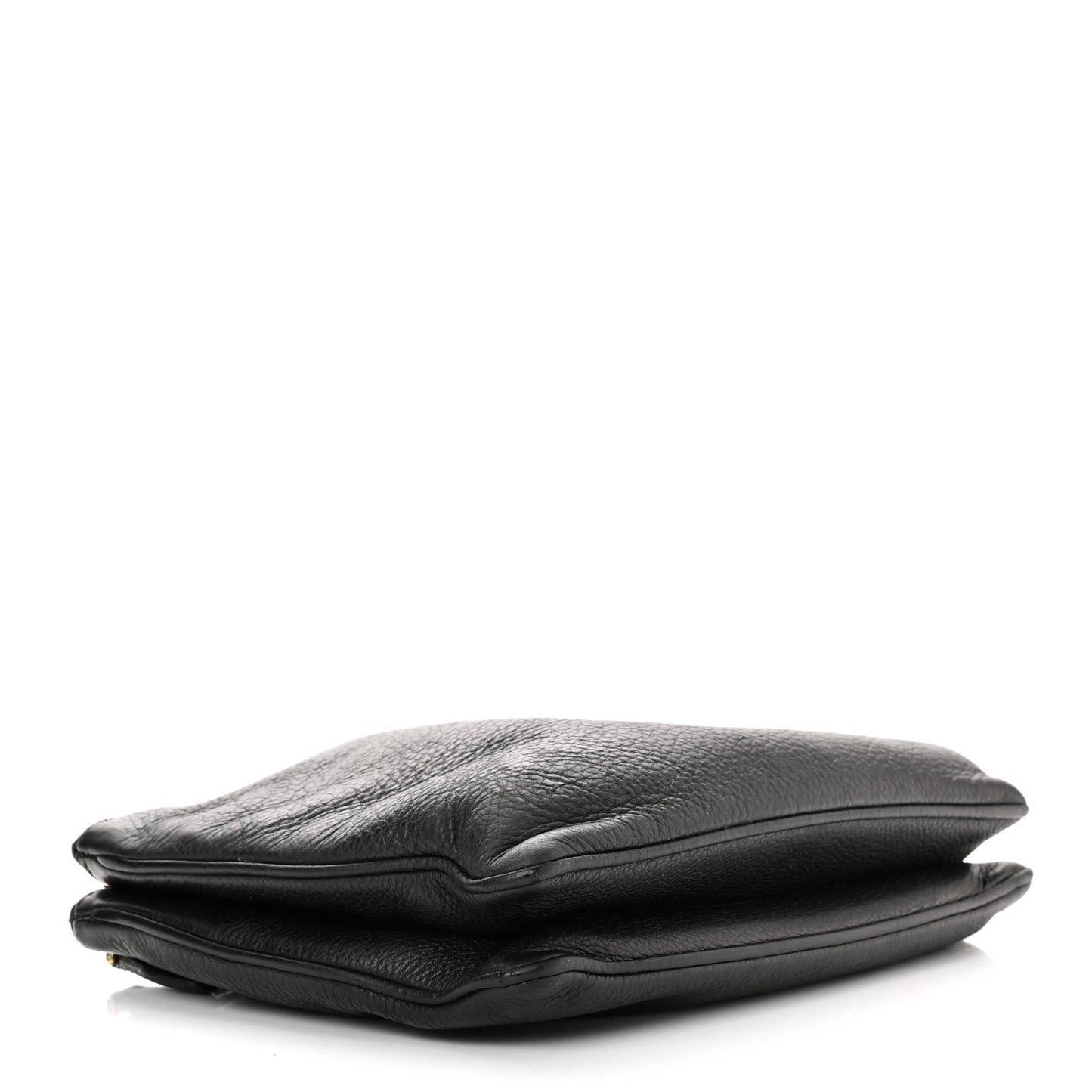 Vitello Phenix Double Zip Crossbody Bag Black