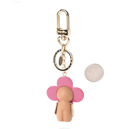 Louis Vuitton Resin Wood Vivienne Bag Charm Pink 2 of 4