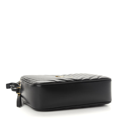 Saint Laurent Calfskin Matelasse Monogram Lou Camera Bag Black 4 of 9