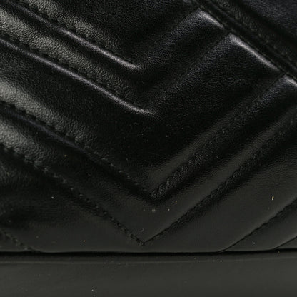 Gucci Calfskin Matelasse Sylvie Web Small GG Marmont Top Handle Shoulder Bag Black 21 of 31