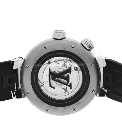 Louis Vuitton Stainless Steel Rubber 44mm Tambour Street Diver Automatic Watch Urban Green 4 of 5