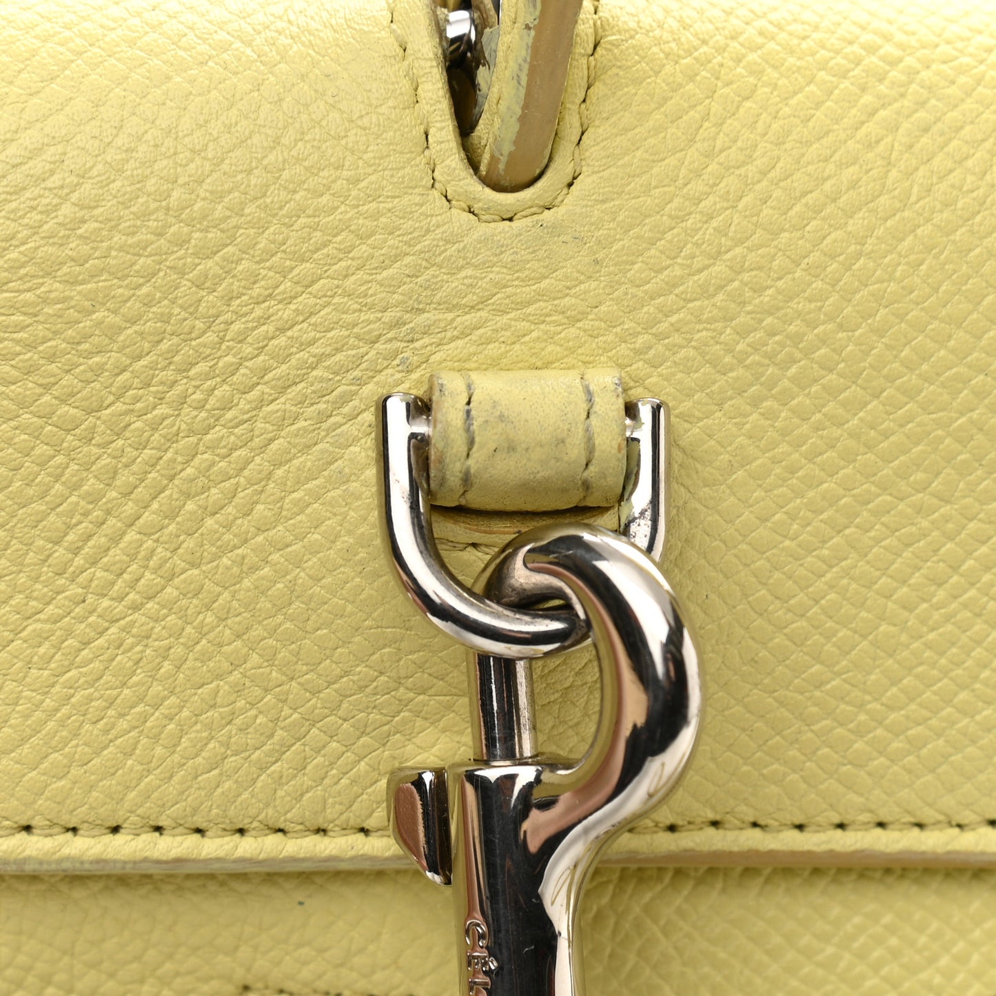 Grained Calfskin Micro Belt Bag Bergamote