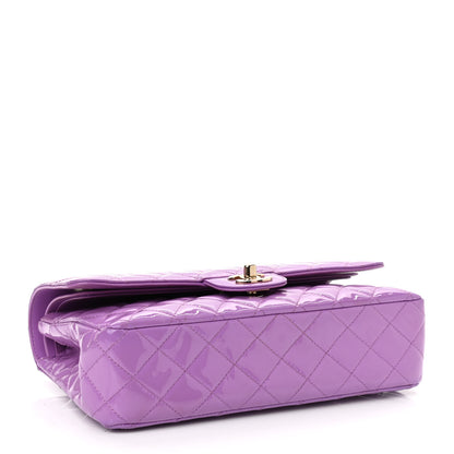 Chanel Patent Quilted Medium Double Flap Light Purple 4 of 11