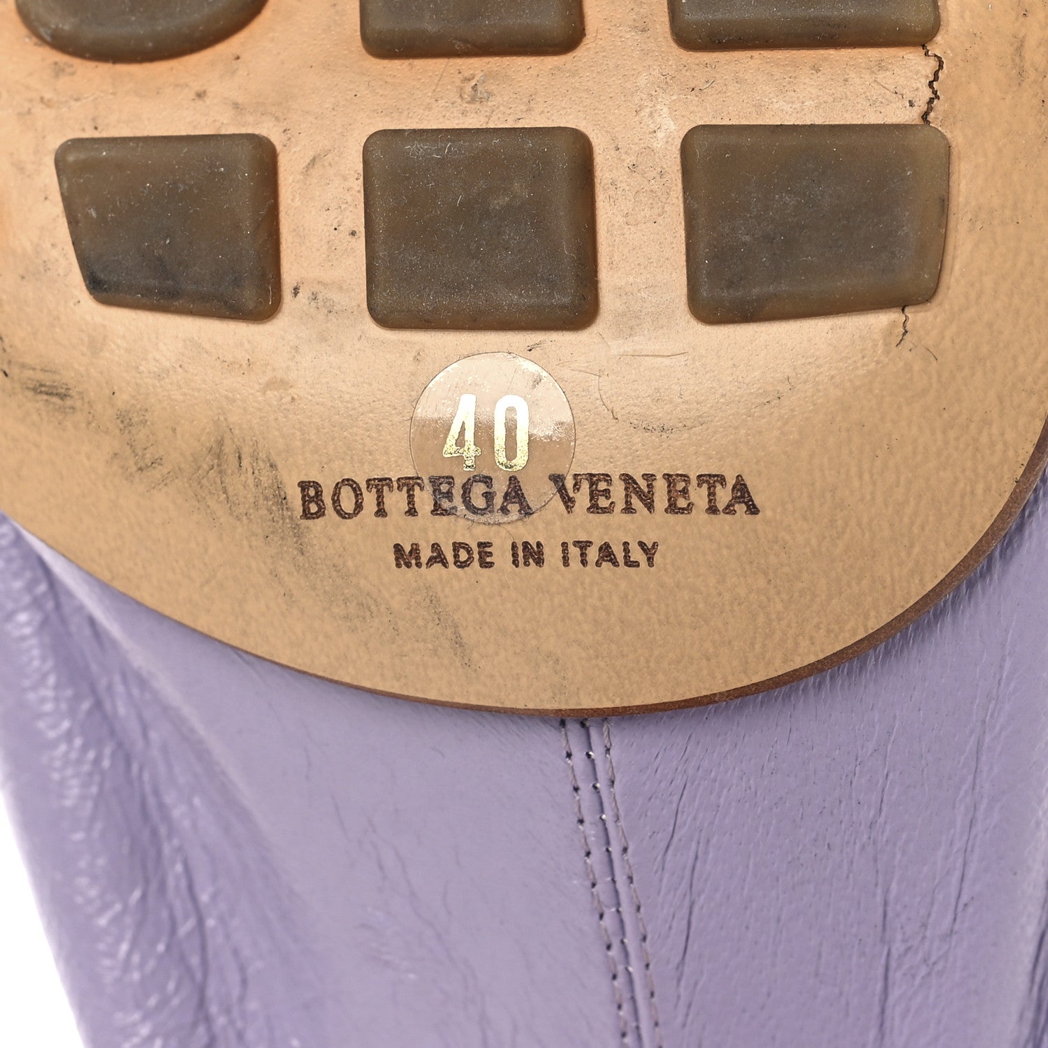 Bottega Veneta Crushed Nappa Glitter Plexiglass Almond Pumps 40 Lilac 7 of 11
