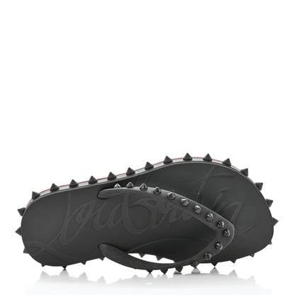 Christian Louboutin Rubber Spike Loubi Flip Flip Platform Sandals 36 Black 6 of 8