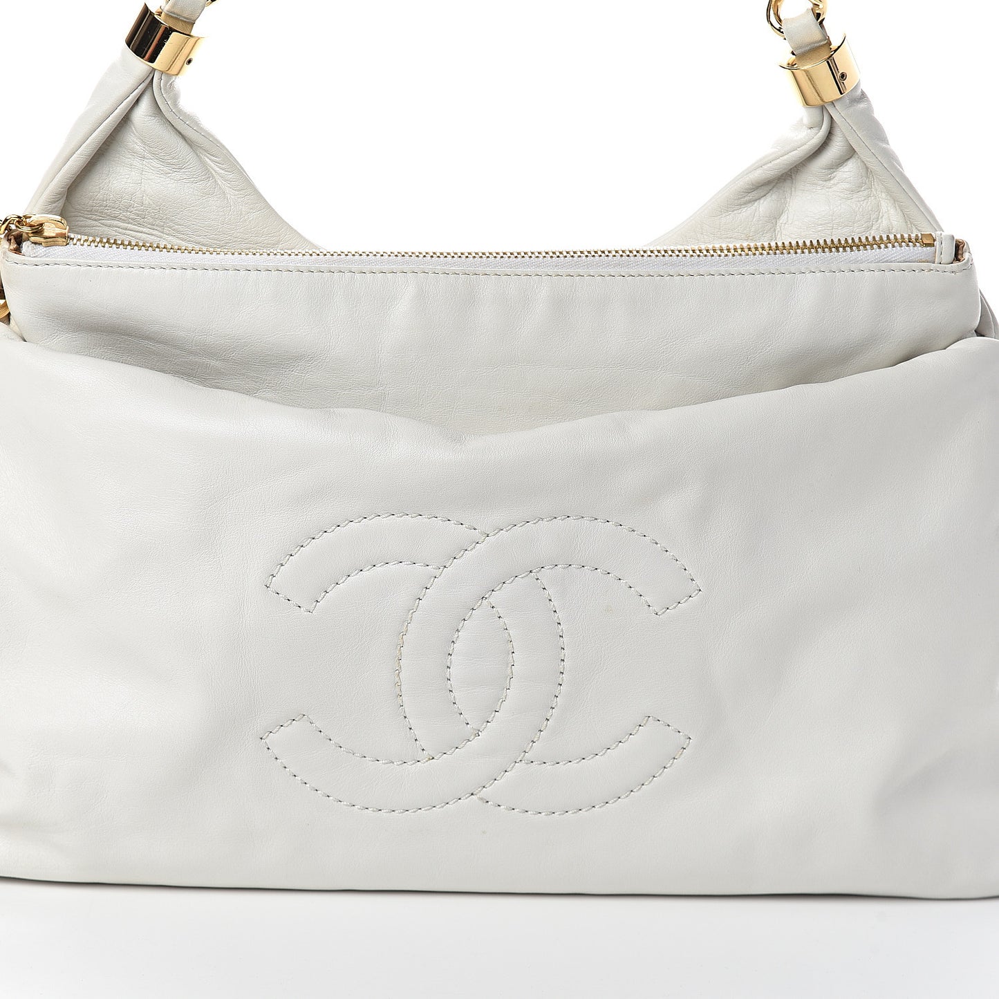 Calfskin Rodeo Drive Hobo White