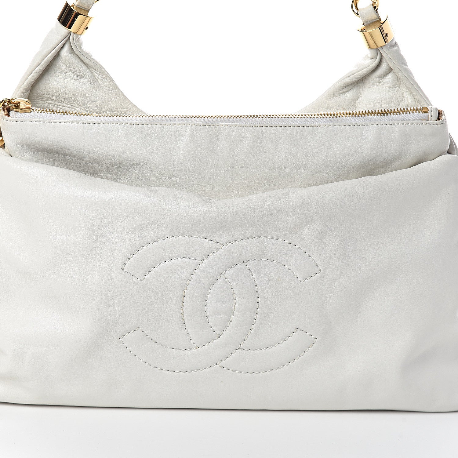 Chanel Calfskin Rodeo Drive Hobo White 7 of 9