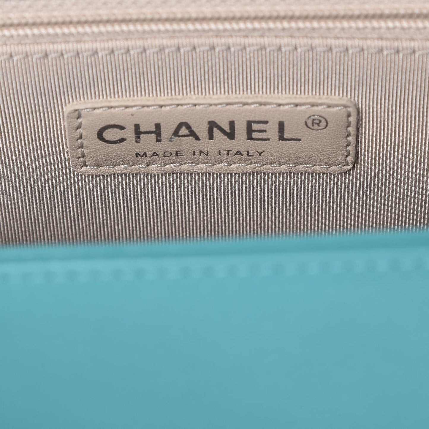 Lambskin Quilted Large Boy Flap Turquoise