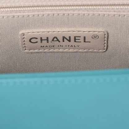 Chanel Lambskin Quilted Large Boy Flap Turquoise 7 of 9