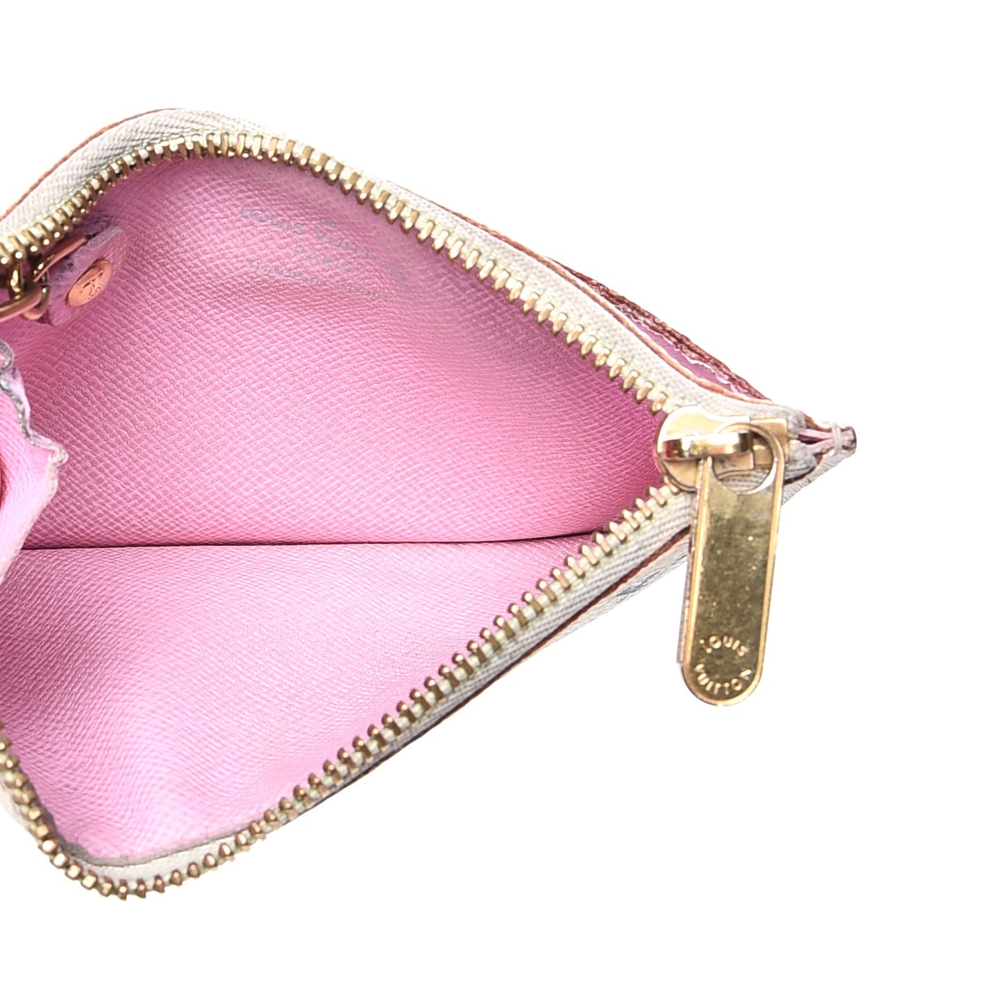 Monogram Multicolor Key Pouch White Litchi
