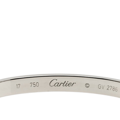 Cartier 18K White Gold LOVE Bracelet 17 3 of 4