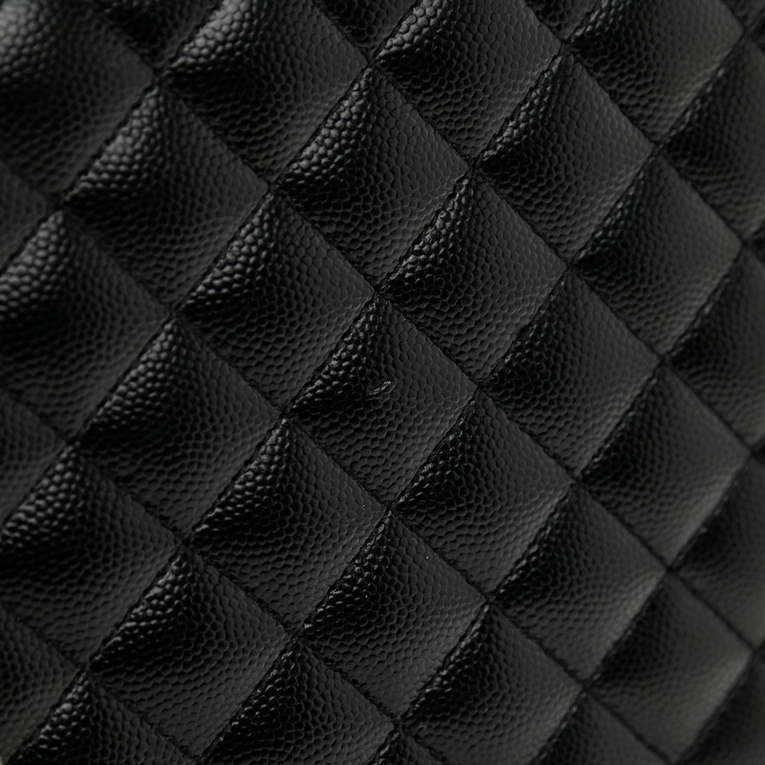 Saint Laurent Grain De Poudre Textured Mixed Matelasse Large Triquilt Monogram Monochrome Satchel Black 11 of 11
