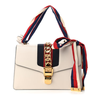 Gucci Calfskin Small Sylvie Shoulder Bag Off White 1 of 10
