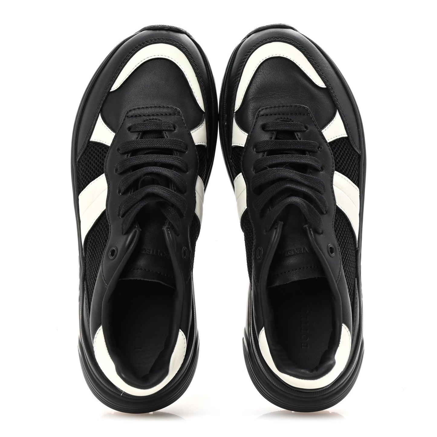 Calfskin Technical Mesh Speedster Sneakers 40.5 Black White
