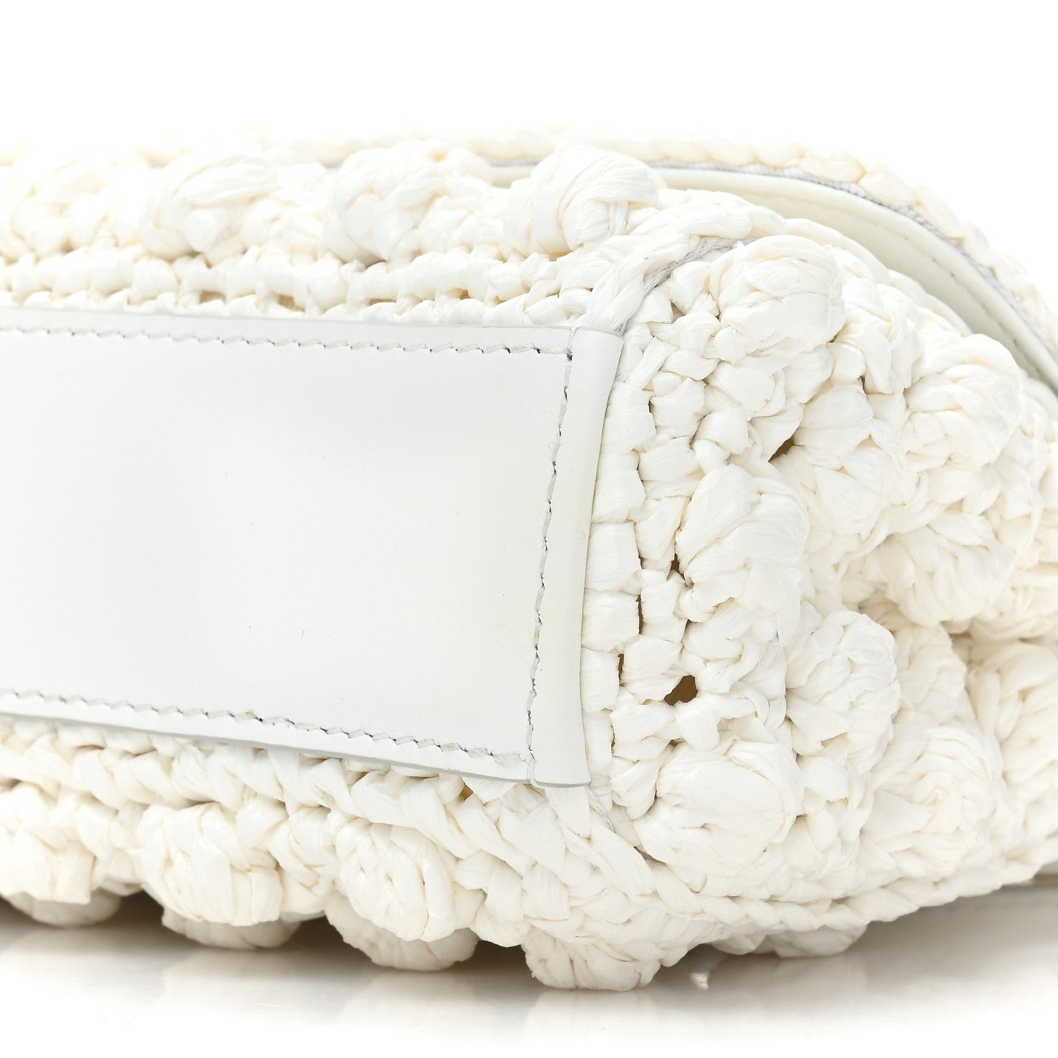 Dolce & Gabbana Raffia Crochet Small Miss Sicily Satchel White 7 of 8