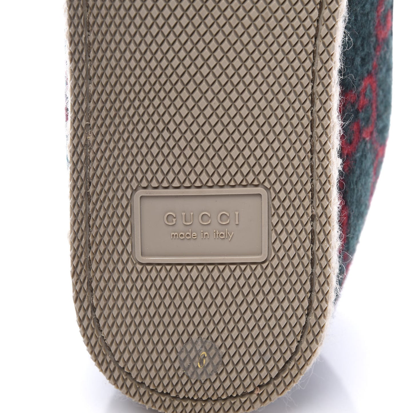 Covered Wool GG Monogram Mens Fria Horsebit Loafers 6 Green Red Shamarock Butterscotch