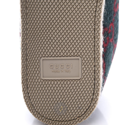 Gucci Covered Wool GG Monogram Mens Fria Horsebit Loafers 6 Green Red Shamarock Butterscotch 9 of 11