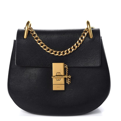 Chloe Grained Lambskin Drew Shoulder Bag Black 1 of 7