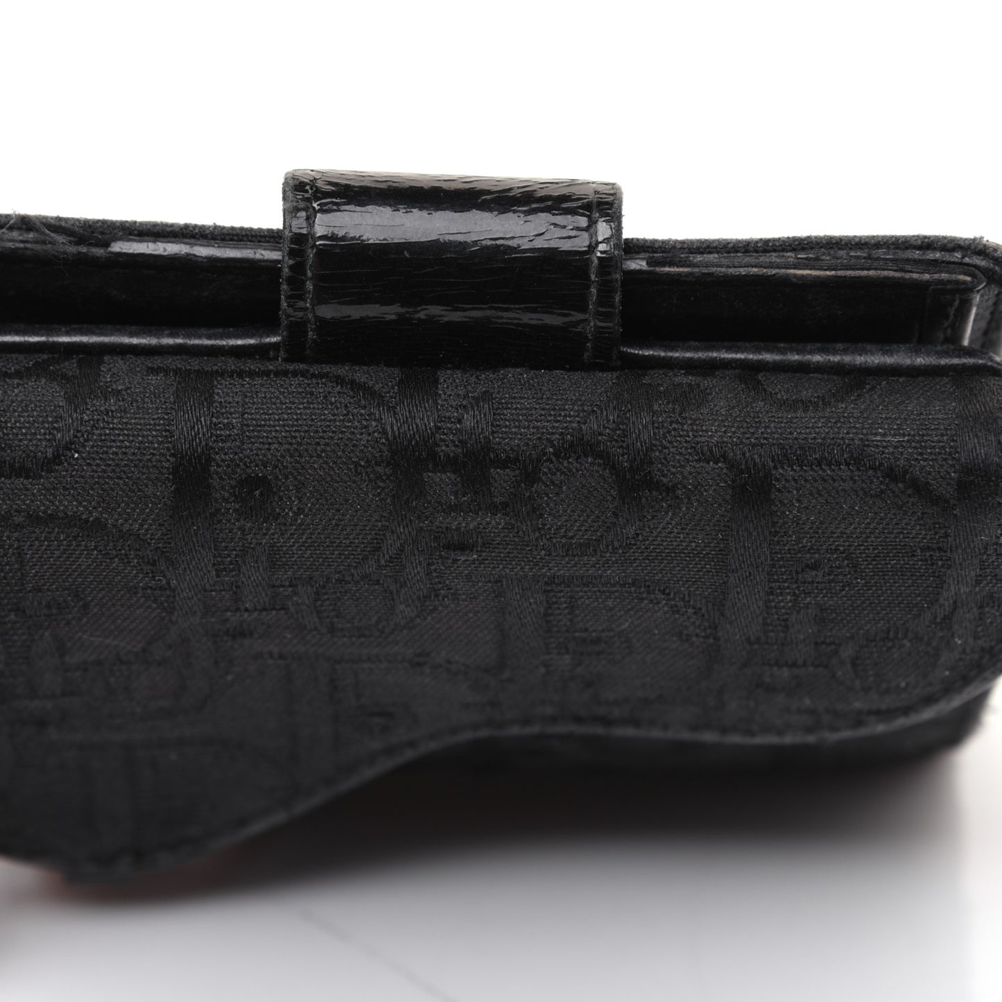Monogram Compact Saddle Wallet Black
