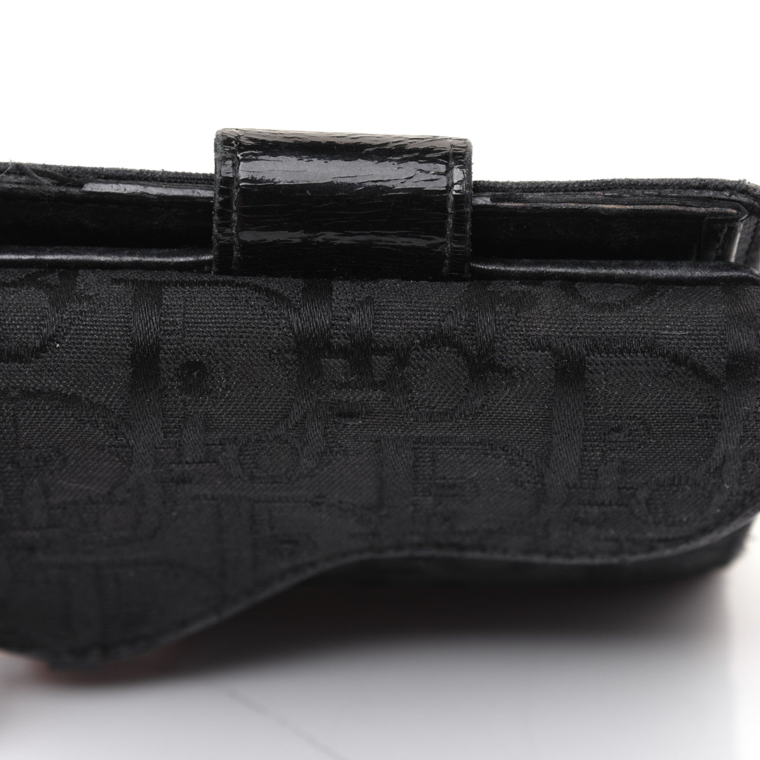 Christian Dior Monogram Compact Saddle Wallet Black 21 of 24