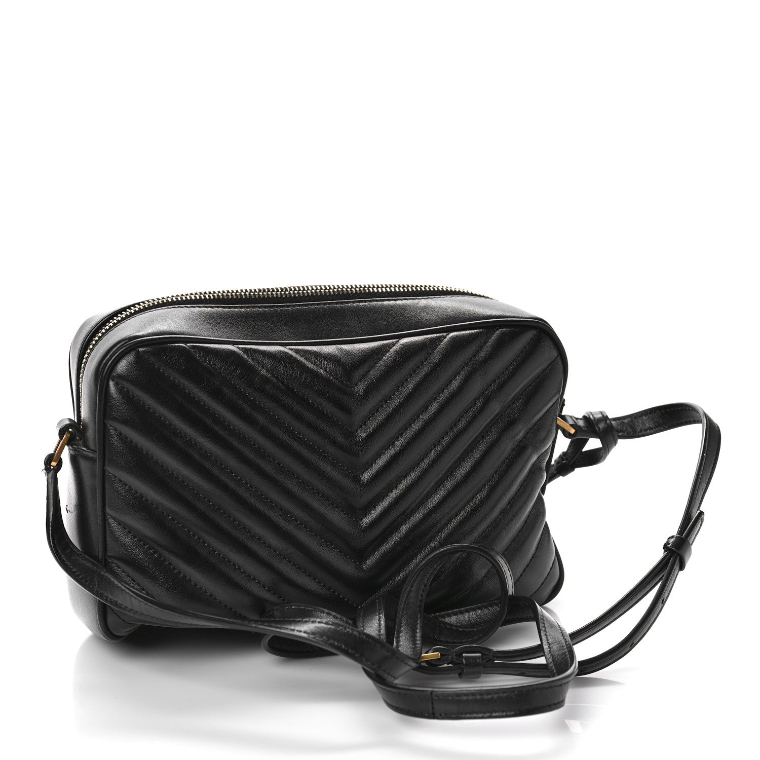 Saint Laurent Calfskin Matelasse Monogram Lou Camera Bag Black 3 of 9