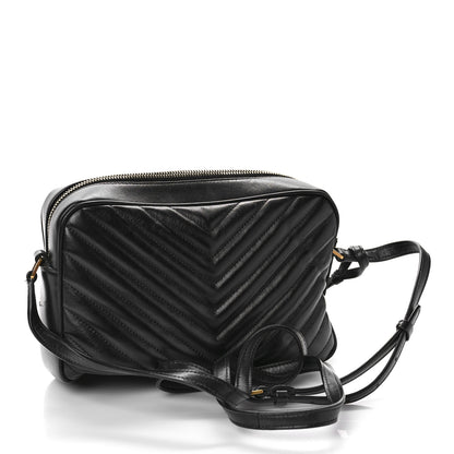 Saint Laurent Calfskin Matelasse Monogram Lou Camera Bag Black 3 of 9