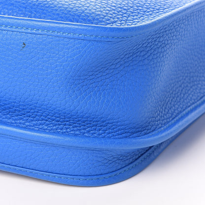 Hermes Taurillon Clemence Evelyne III GM Bleu Hydra 9 of 10