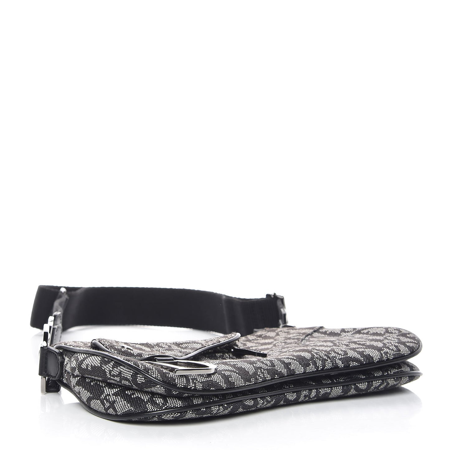 Monogram Double Saddle Bag Black
