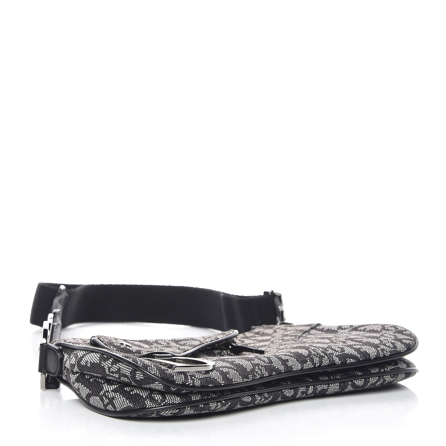 Christian Dior Monogram Double Saddle Bag Black 4 of 9