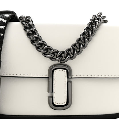 Marc Jacobs Lambskin J Marc Mini Shoulder Bag White Black 9 of 12