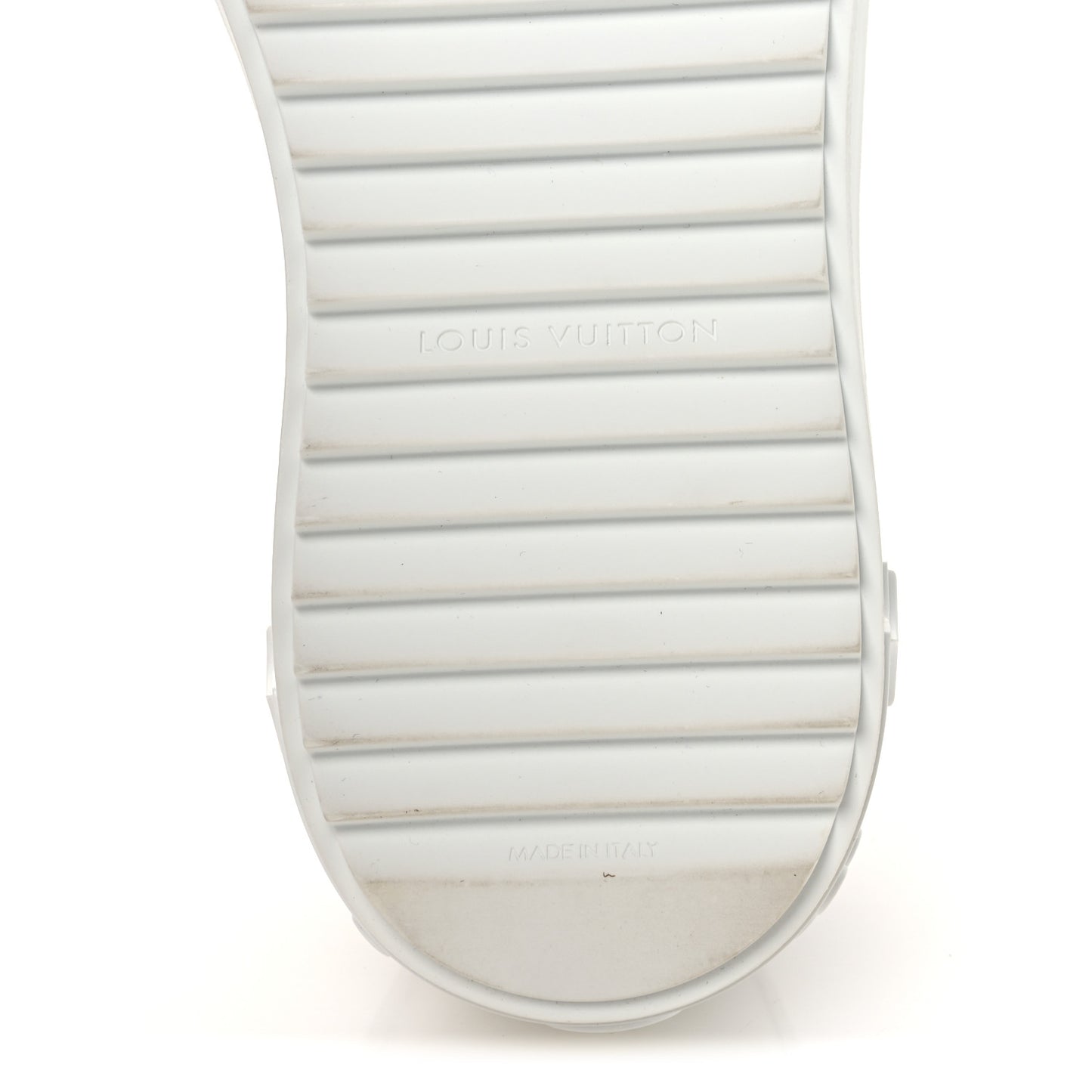 Lambskin Embossed Monogram Time Out Sneakers 39 White Brown