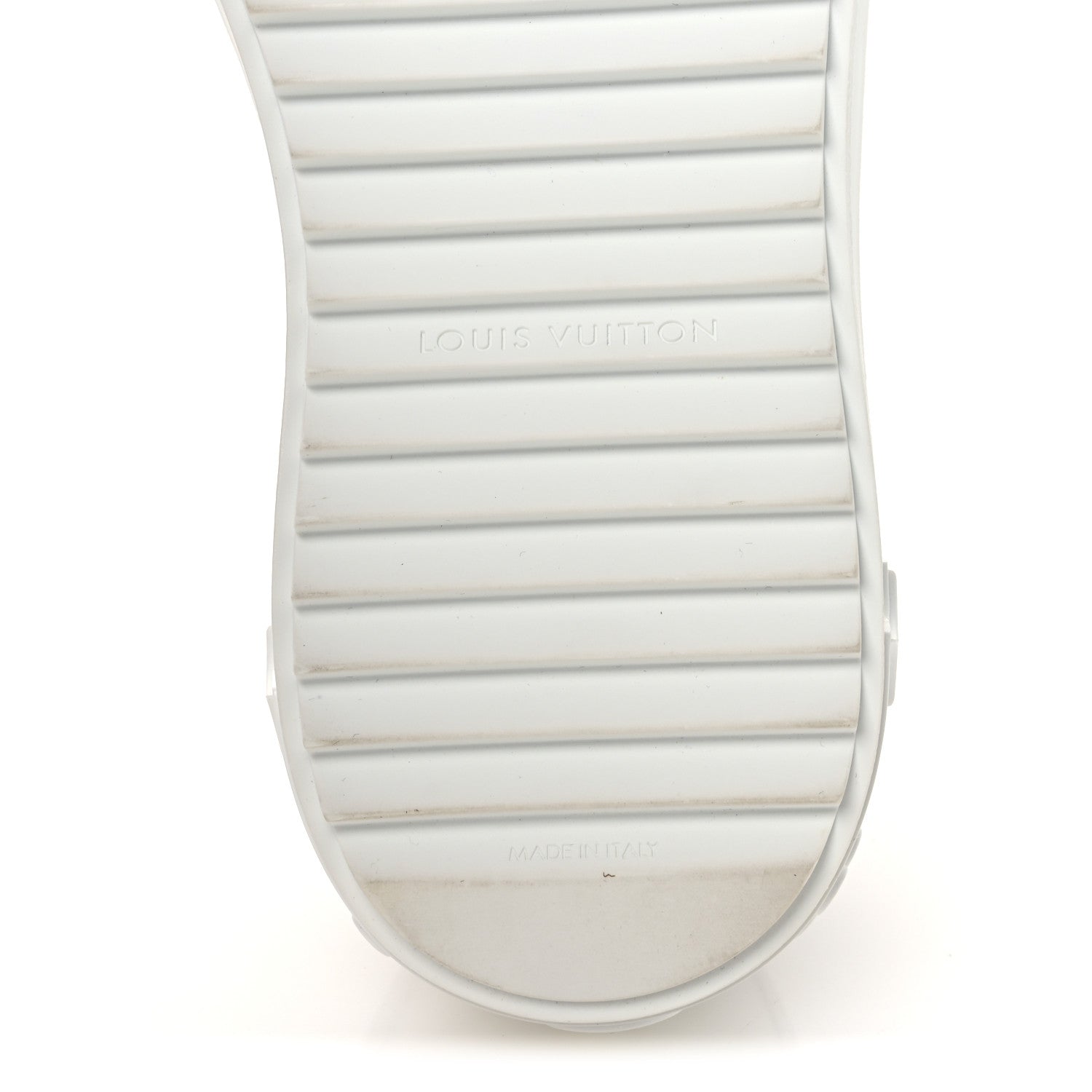 Louis Vuitton Lambskin Embossed Monogram Time Out Sneakers 39 White Brown 8 of 11