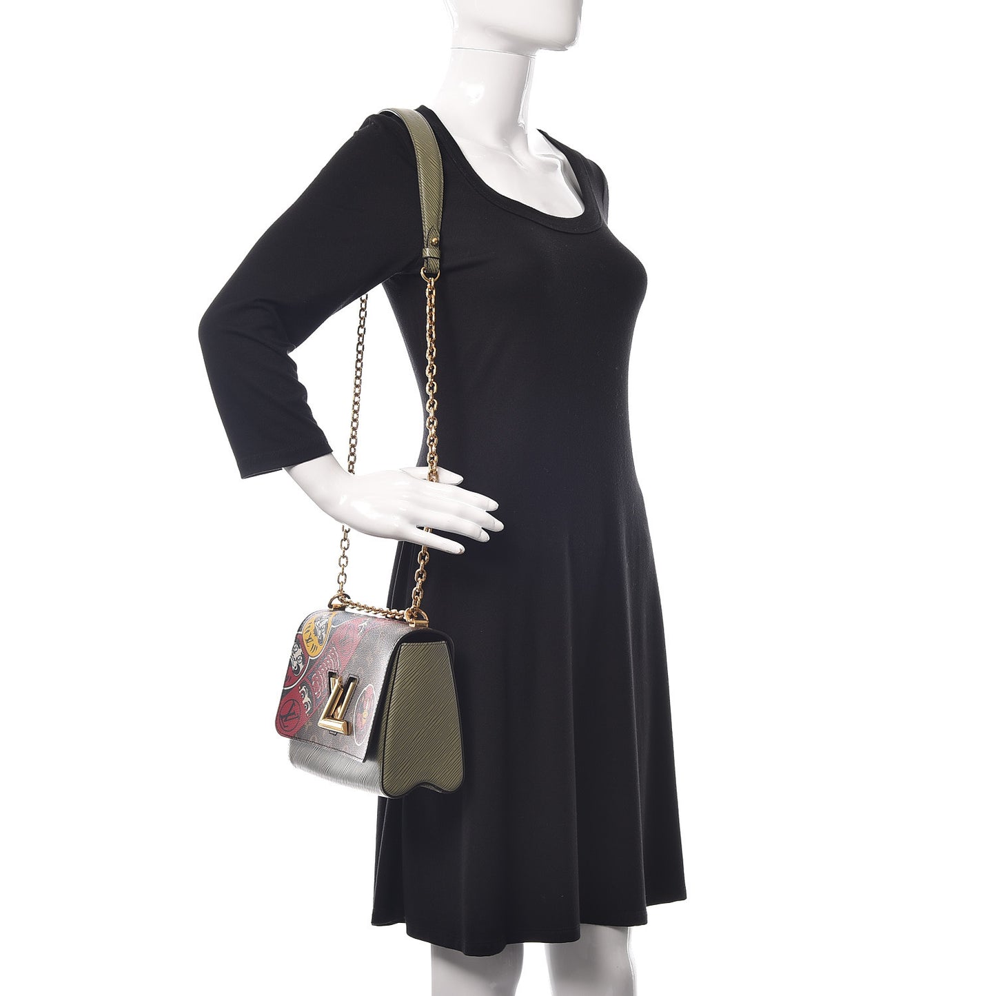 Epi Monogram Kabuki Twist Shoulder Bag MM Green